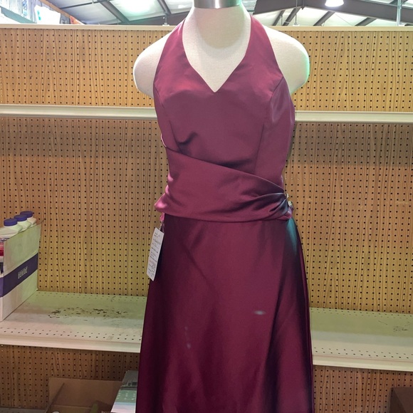 3 Piece Plum Red Formal Dress - Picture 2 of 6